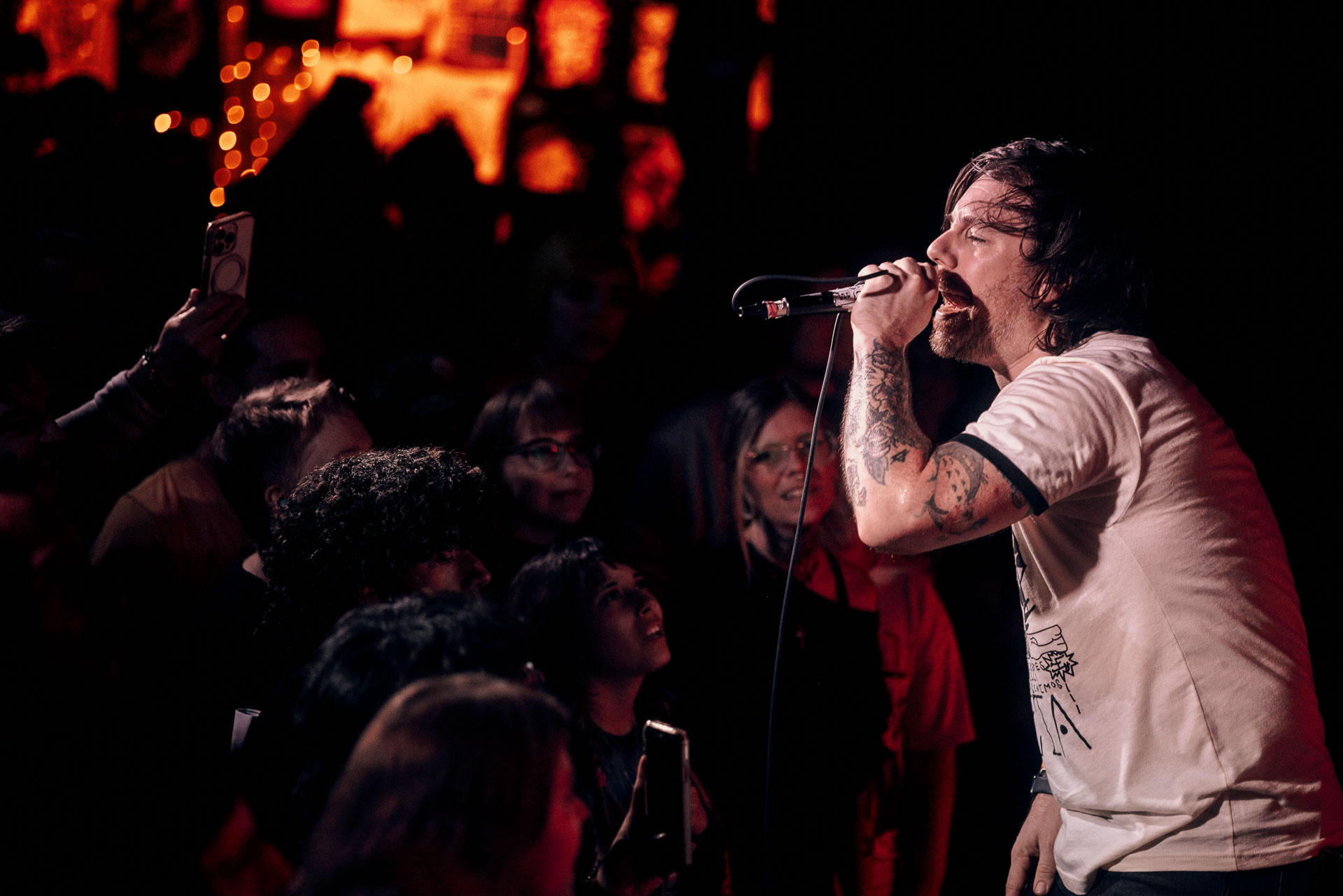 Kurt Travis with A lot Like Birds performing with passion to a lively crowd