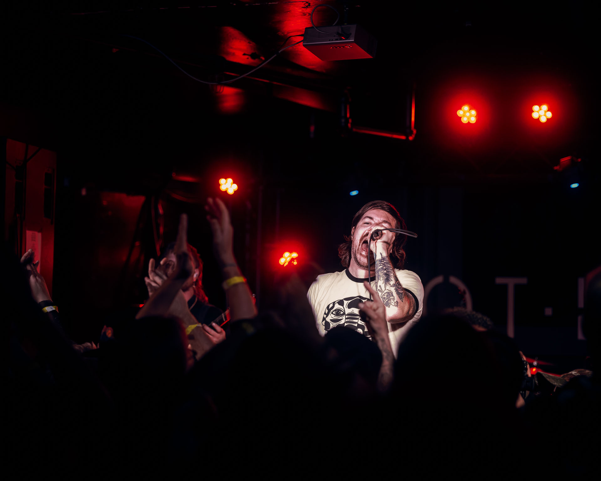 Kurt Travis with A lot Like Birds performing with passion to a lively crowd