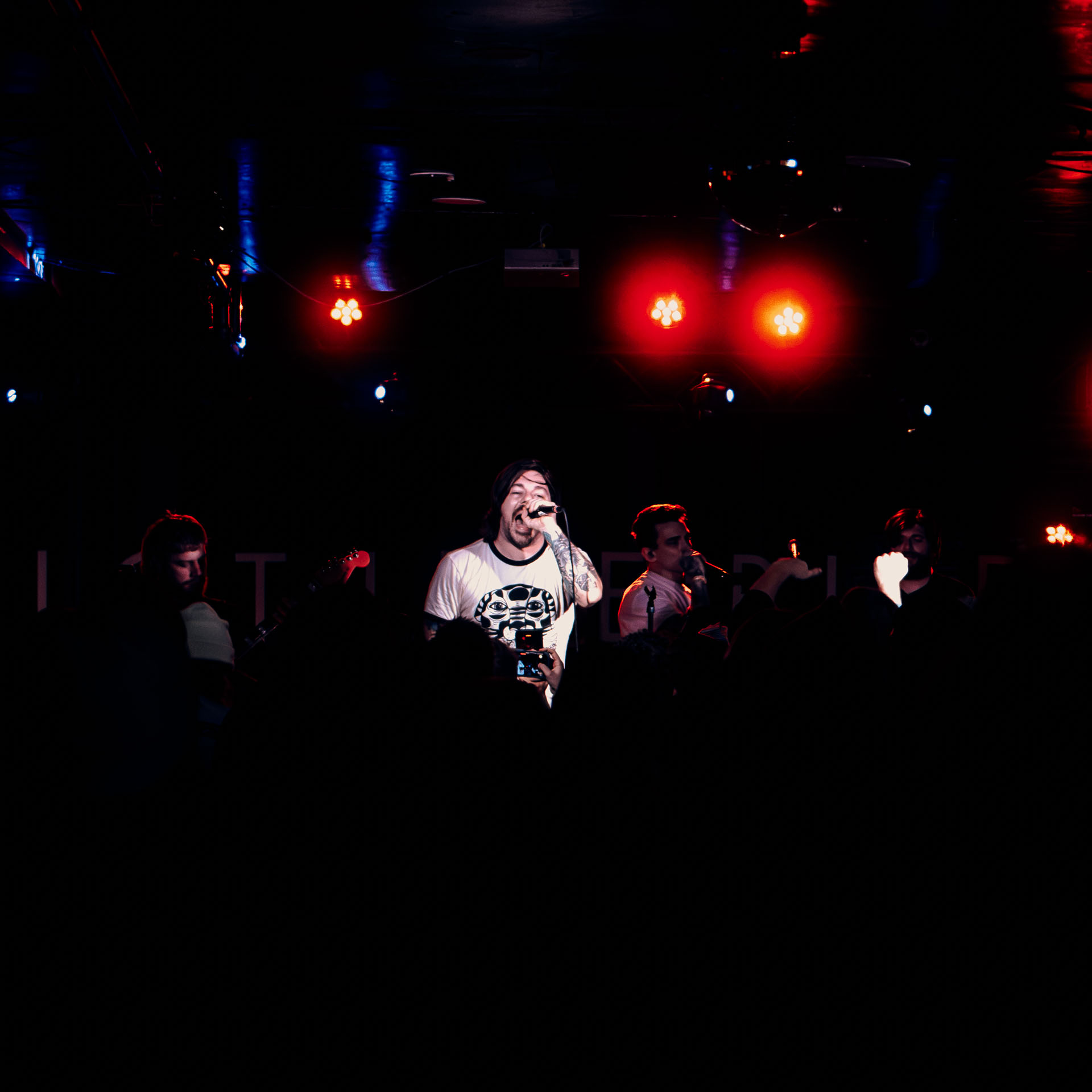 Kurt Travis with A lot Like Birds performing with passion to a lively crowd