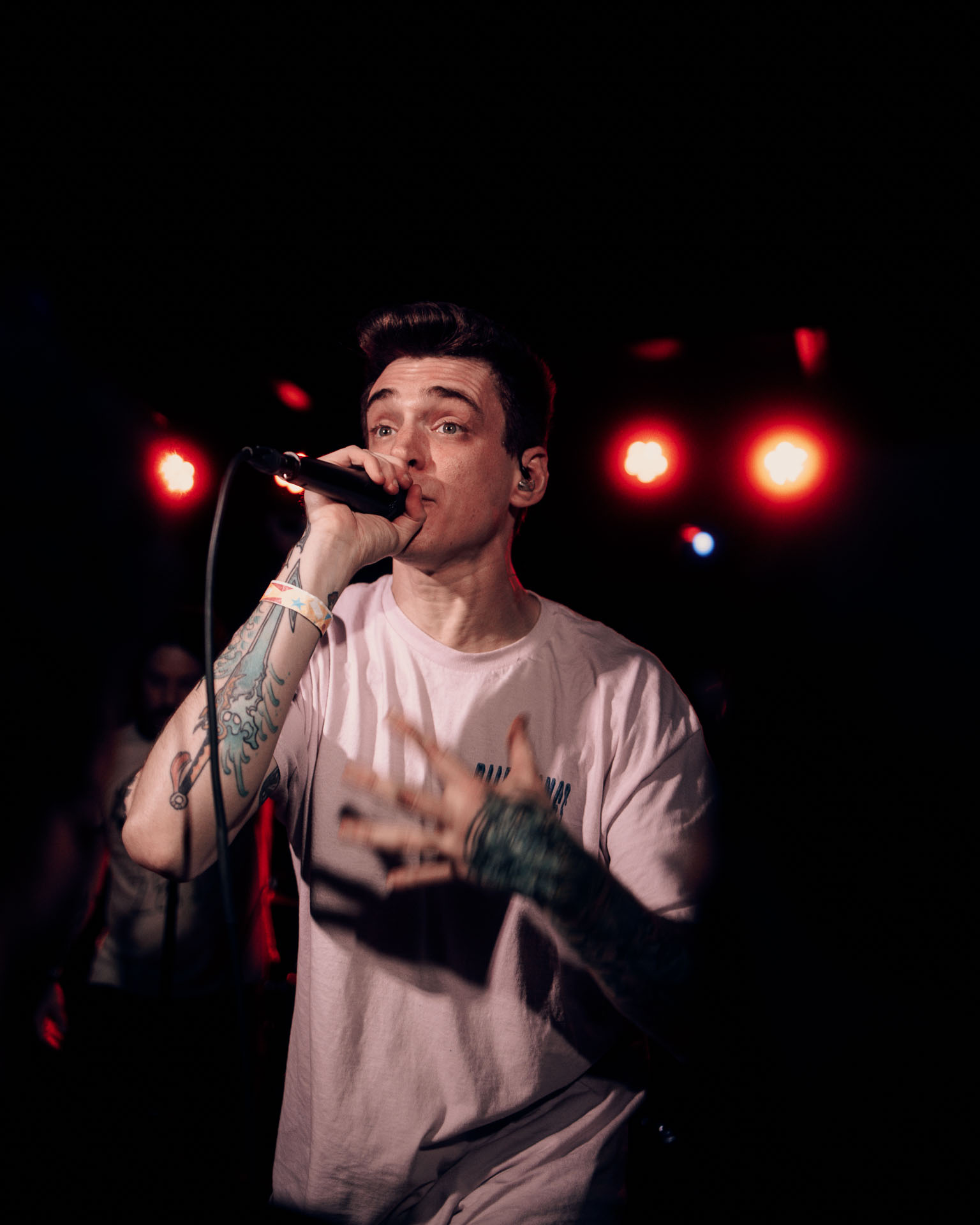 Andy Cizek performing live on stage during A Lot Like Birds concert