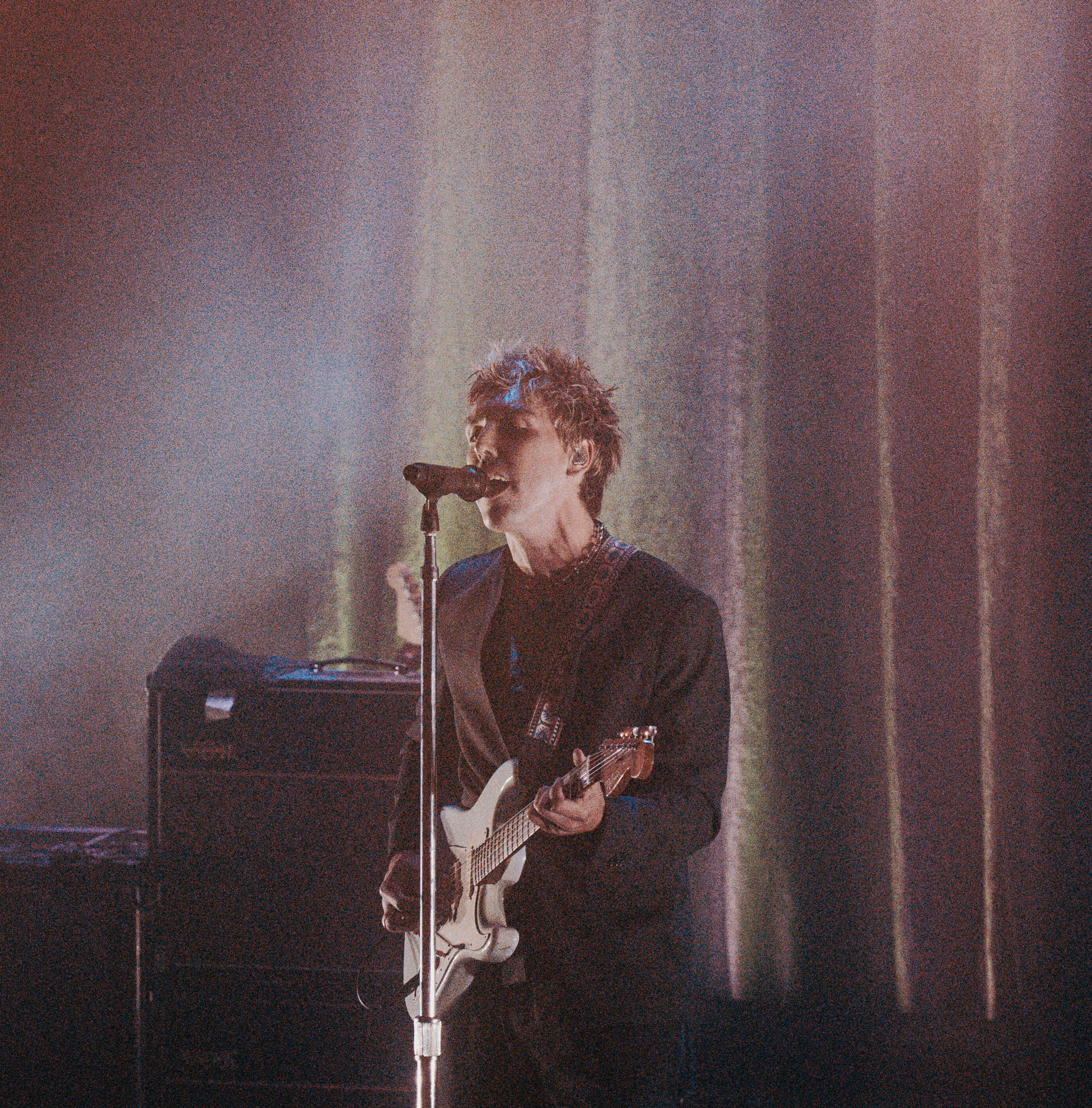 Christo Bowman on stage singing cropped, Bad Suns in Denver 2025
